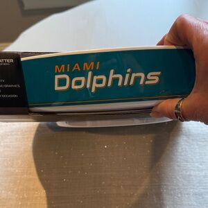 New NFL Miami Dolphins Party Platter with Dividers and Dip Bowl